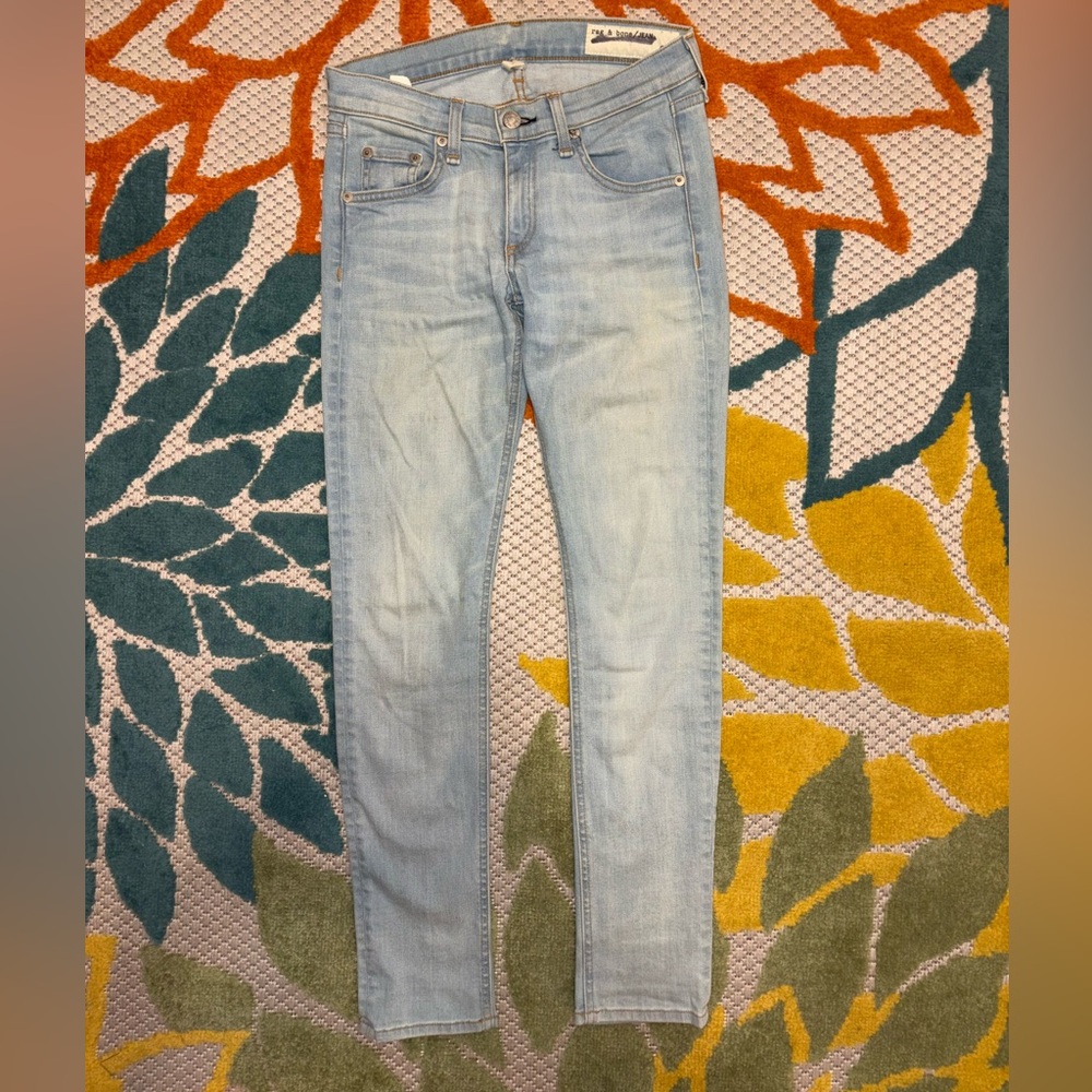 rag & bone Light Blue Ankle Skinny Jeans